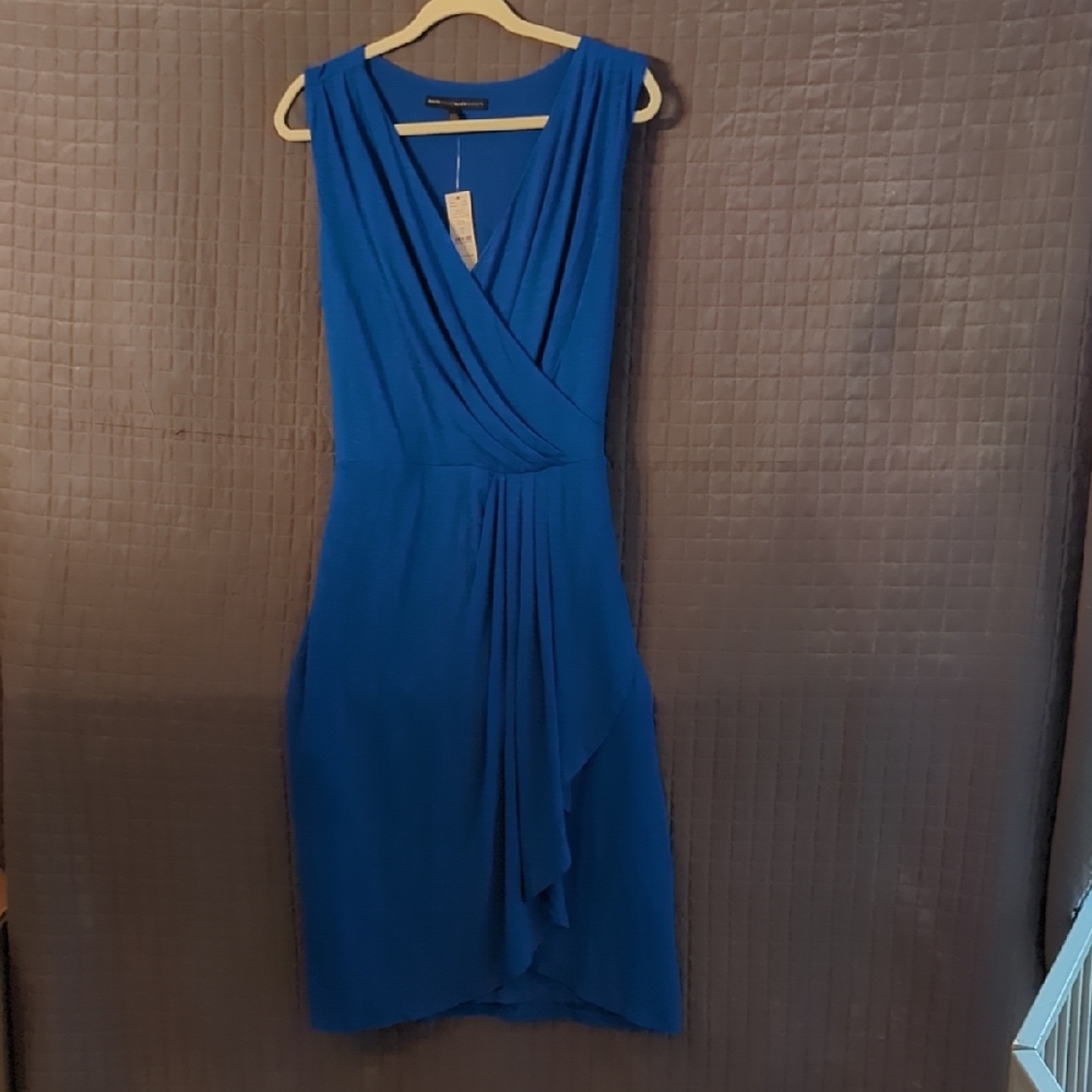 NWT.  White House Black Market Blue Classy Dress.   Size 14